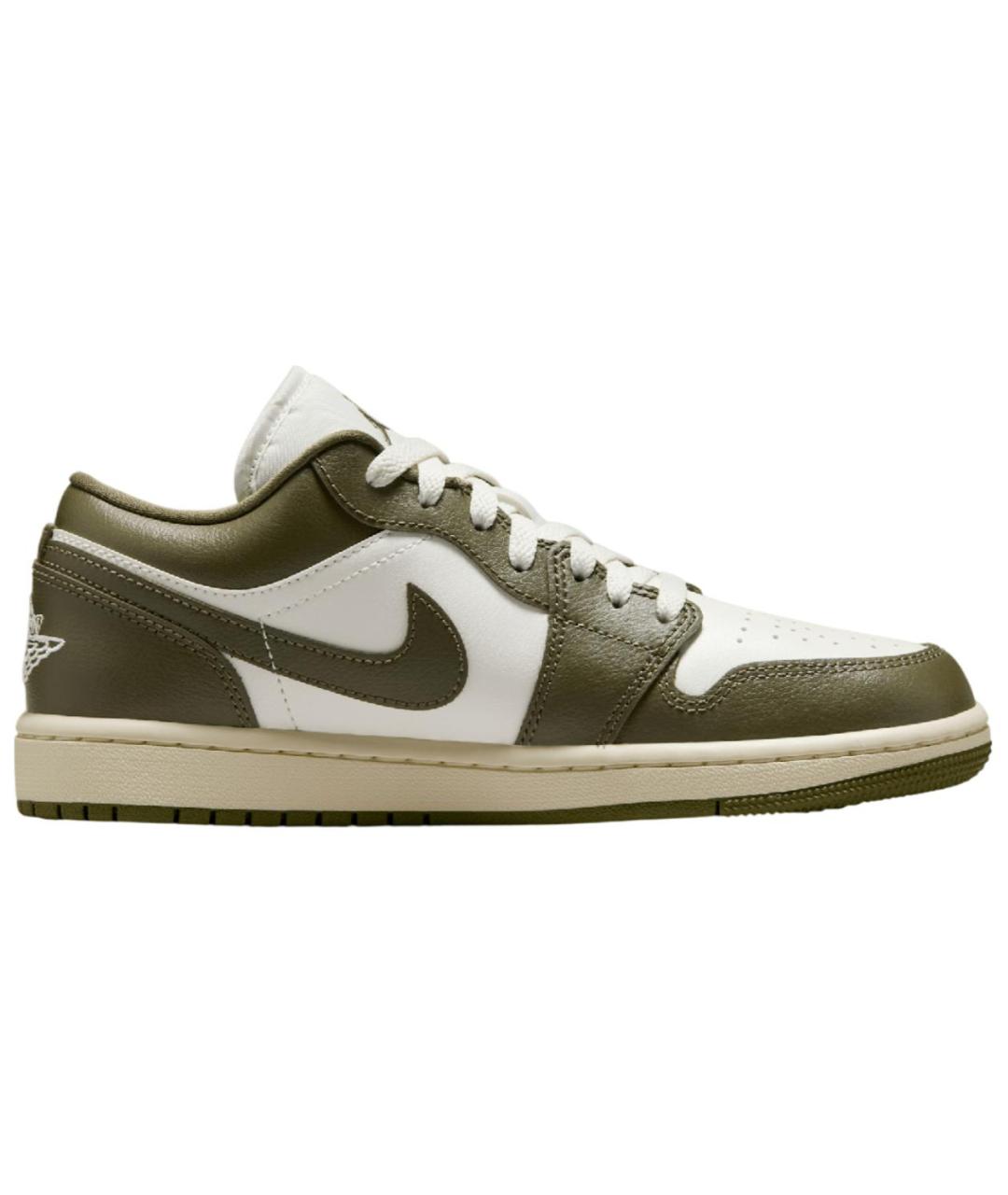 JORDAN Зеленые кожаные кроссовки, фото 1