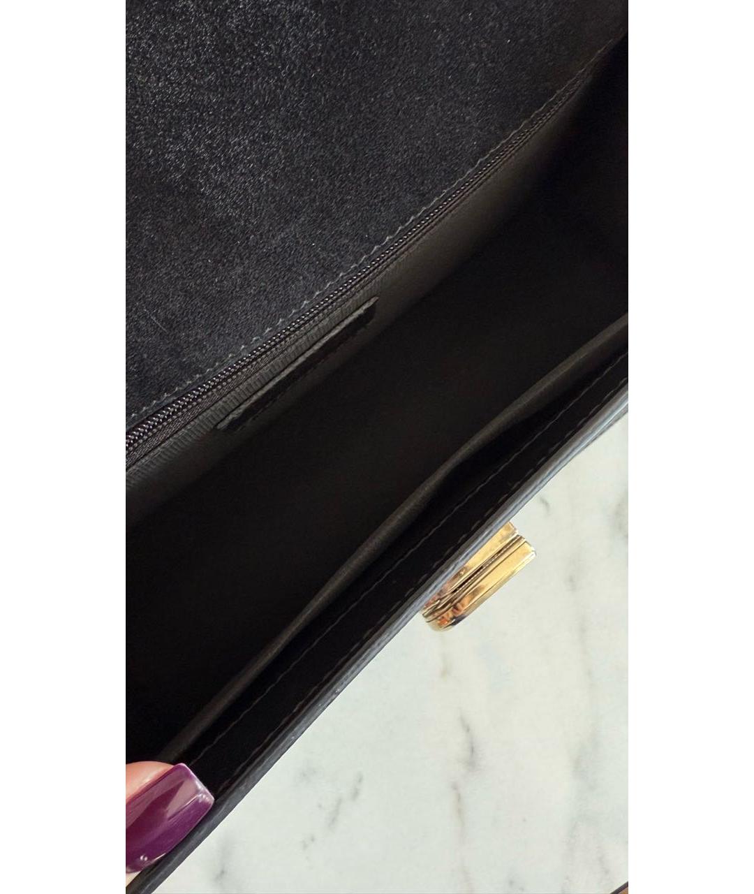 FURLA Черная кожаная сумка через плечо, фото 4
