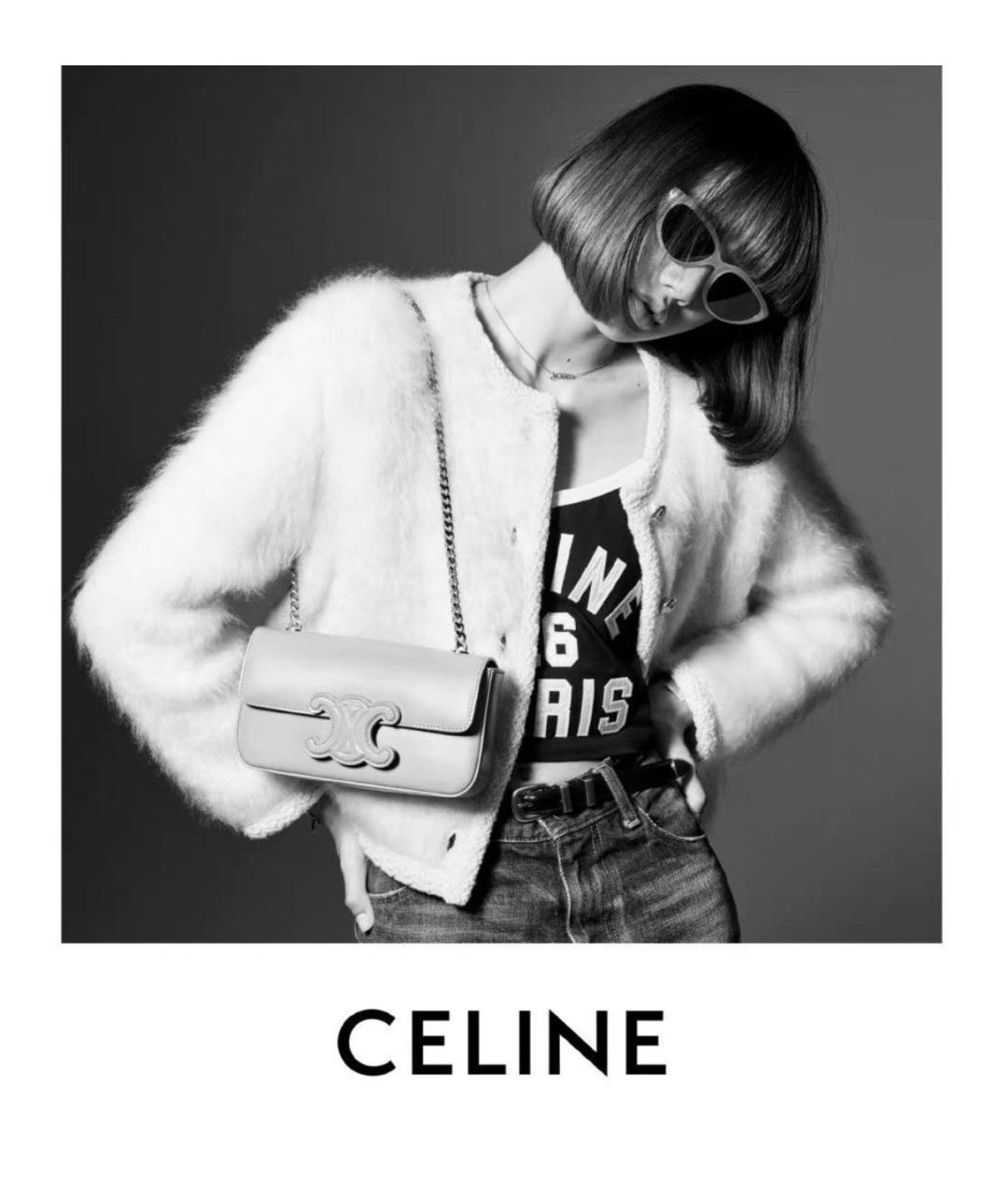 CELINE Темно-синяя хлопковая майка, фото 2