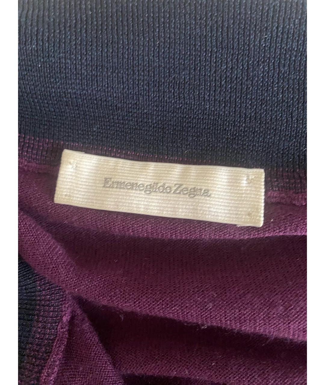ERMENEGILDO ZEGNA Фиолетовый кашемировый джемпер / свитер, фото 3