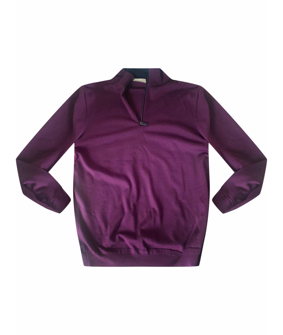 ERMENEGILDO ZEGNA Фиолетовый кашемировый джемпер / свитер, фото 1