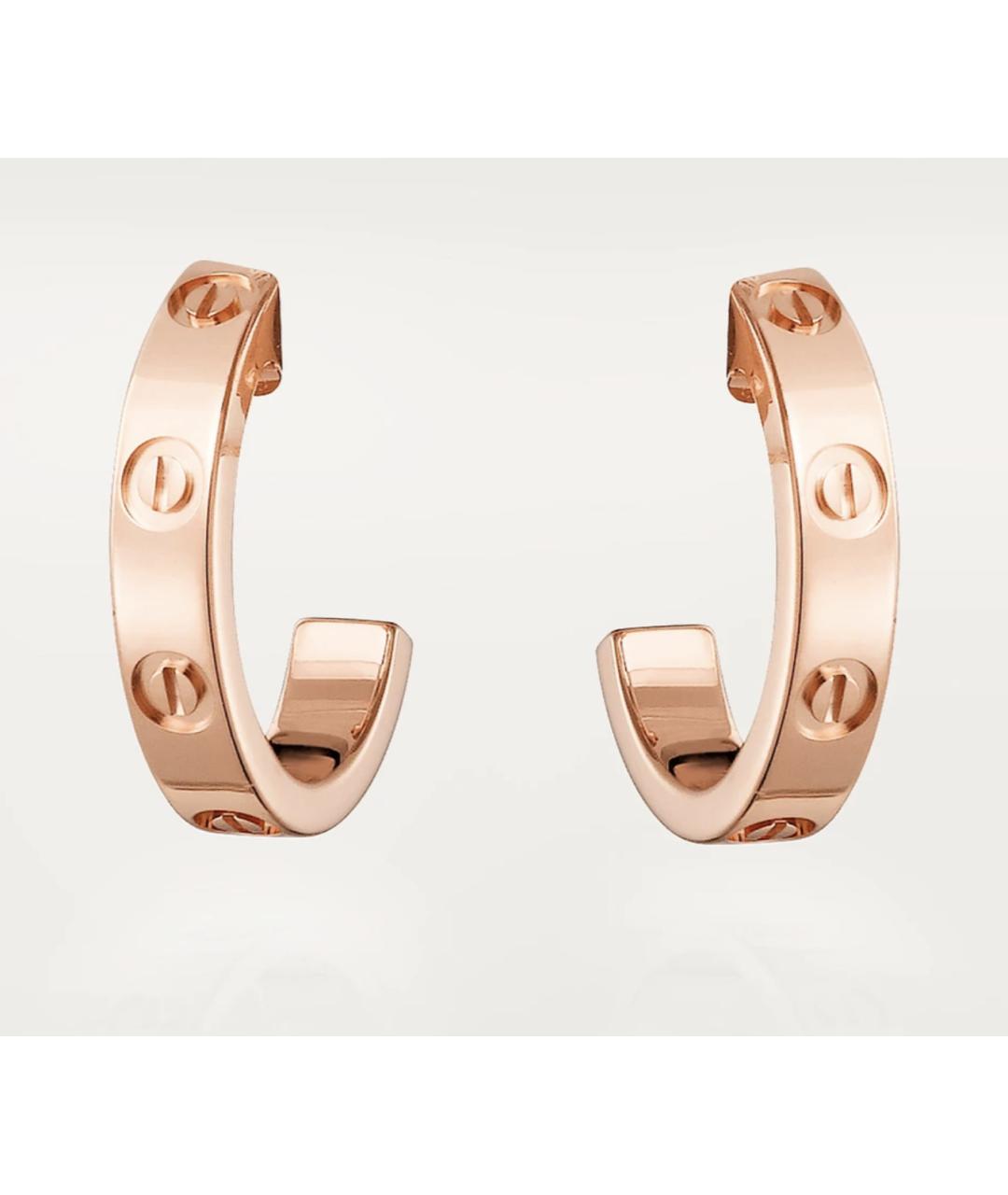 CARTIER Золотые серьги из розового золота, фото 7