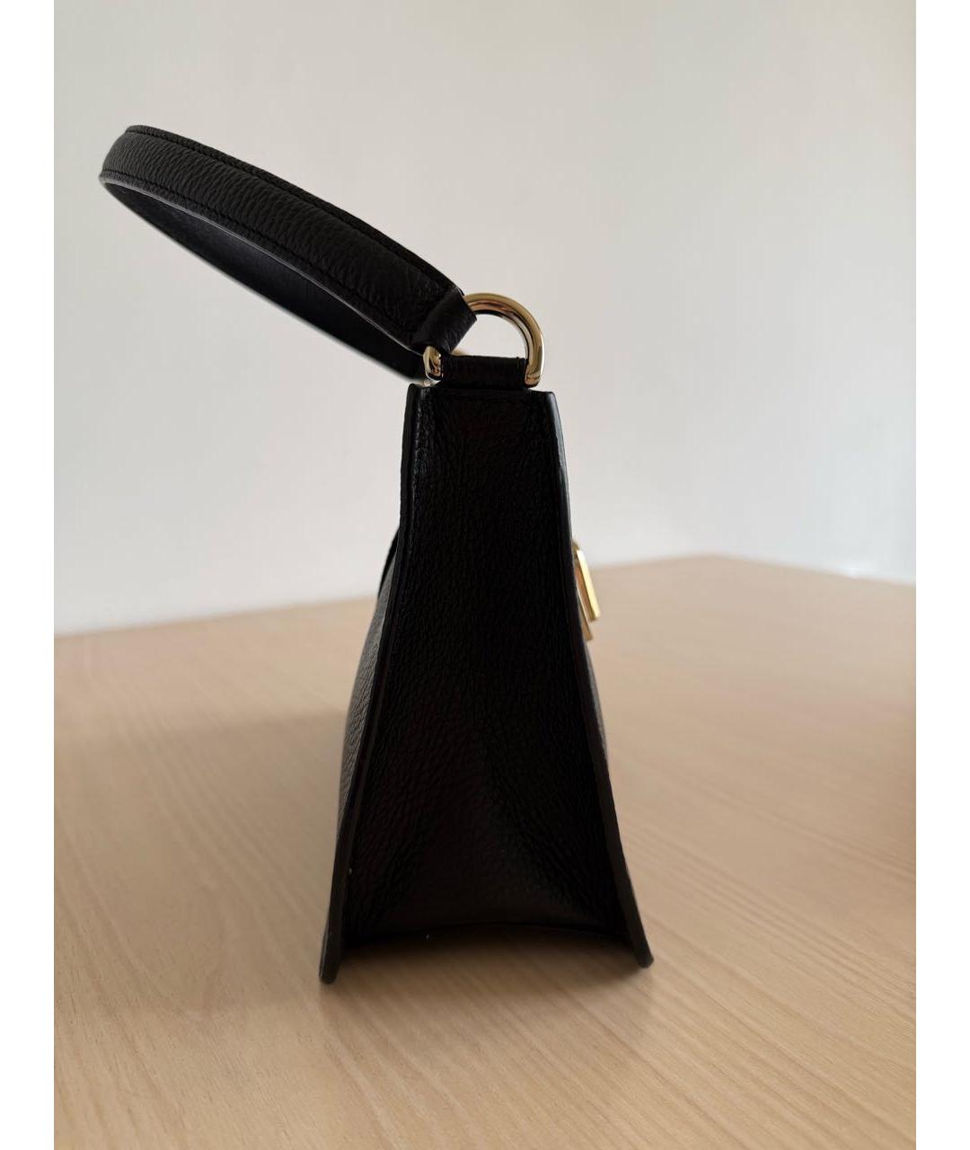 FURLA Черная кожаная сумка через плечо, фото 4