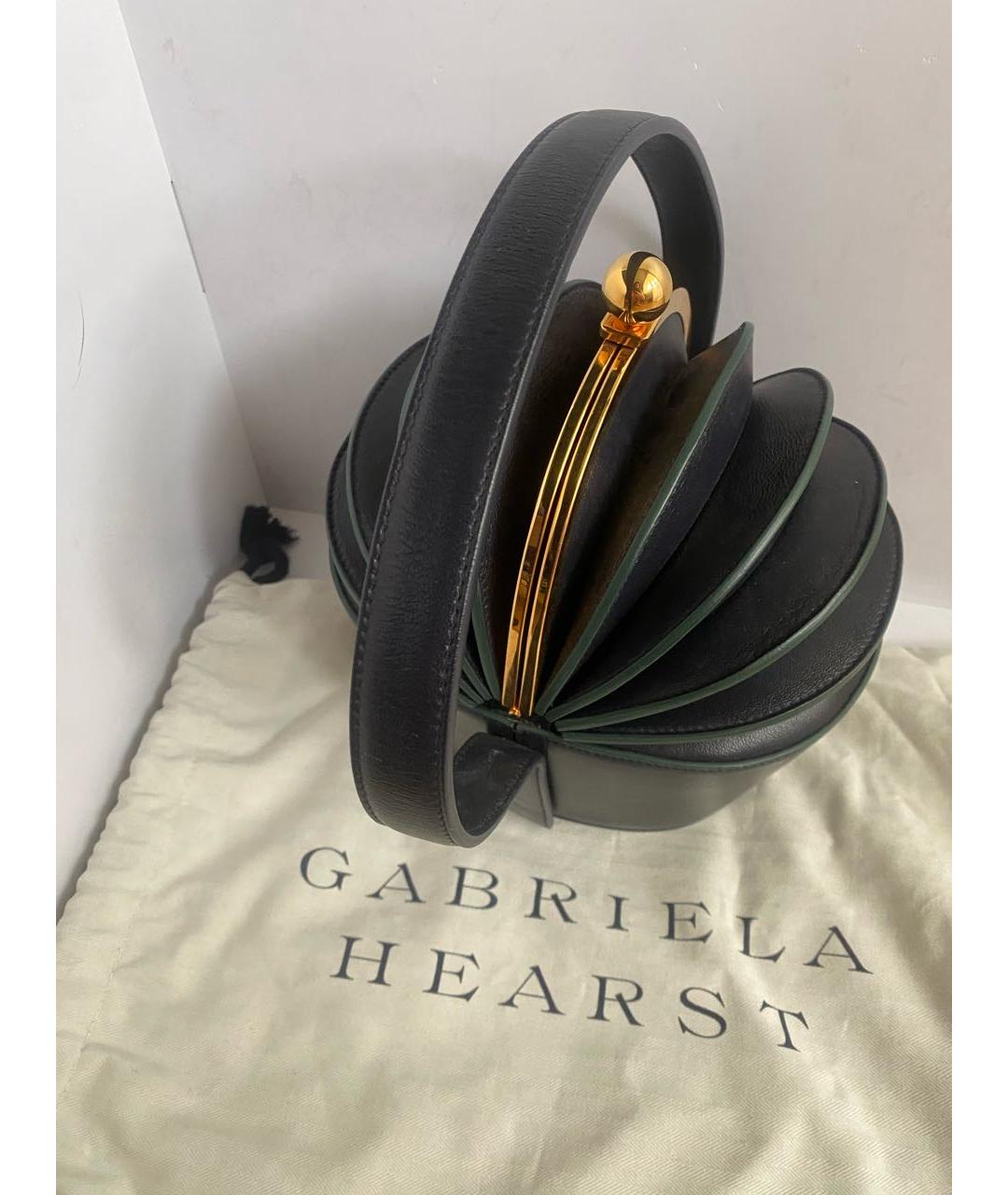 GABRIELA HEARST Темно-синяя кожаная сумка с короткими ручками, фото 2