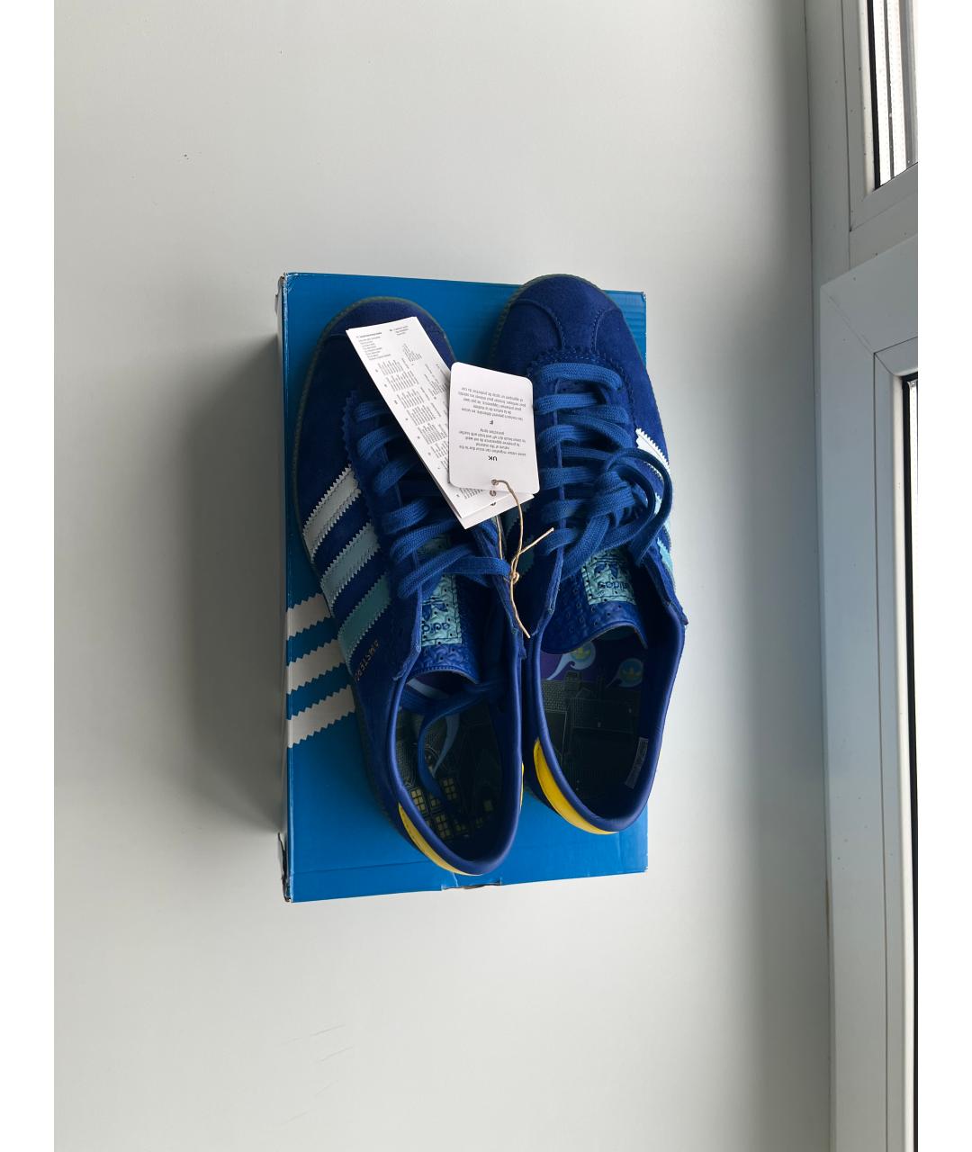 ADIDAS Синие замшевые низкие кроссовки / кеды, фото 3
