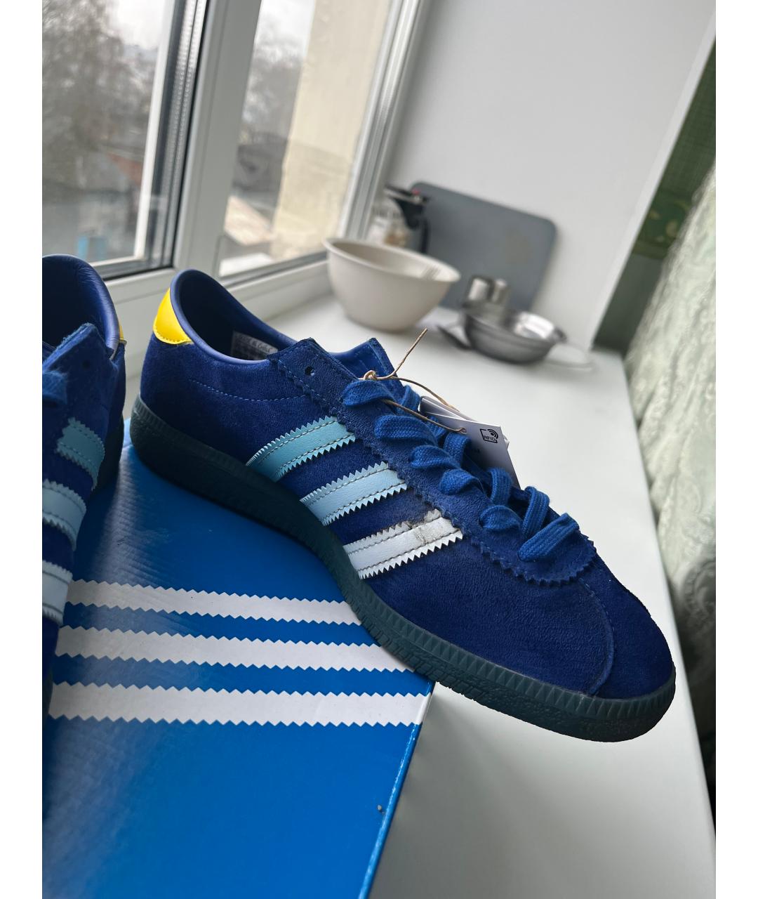 ADIDAS Синие замшевые низкие кроссовки / кеды, фото 6