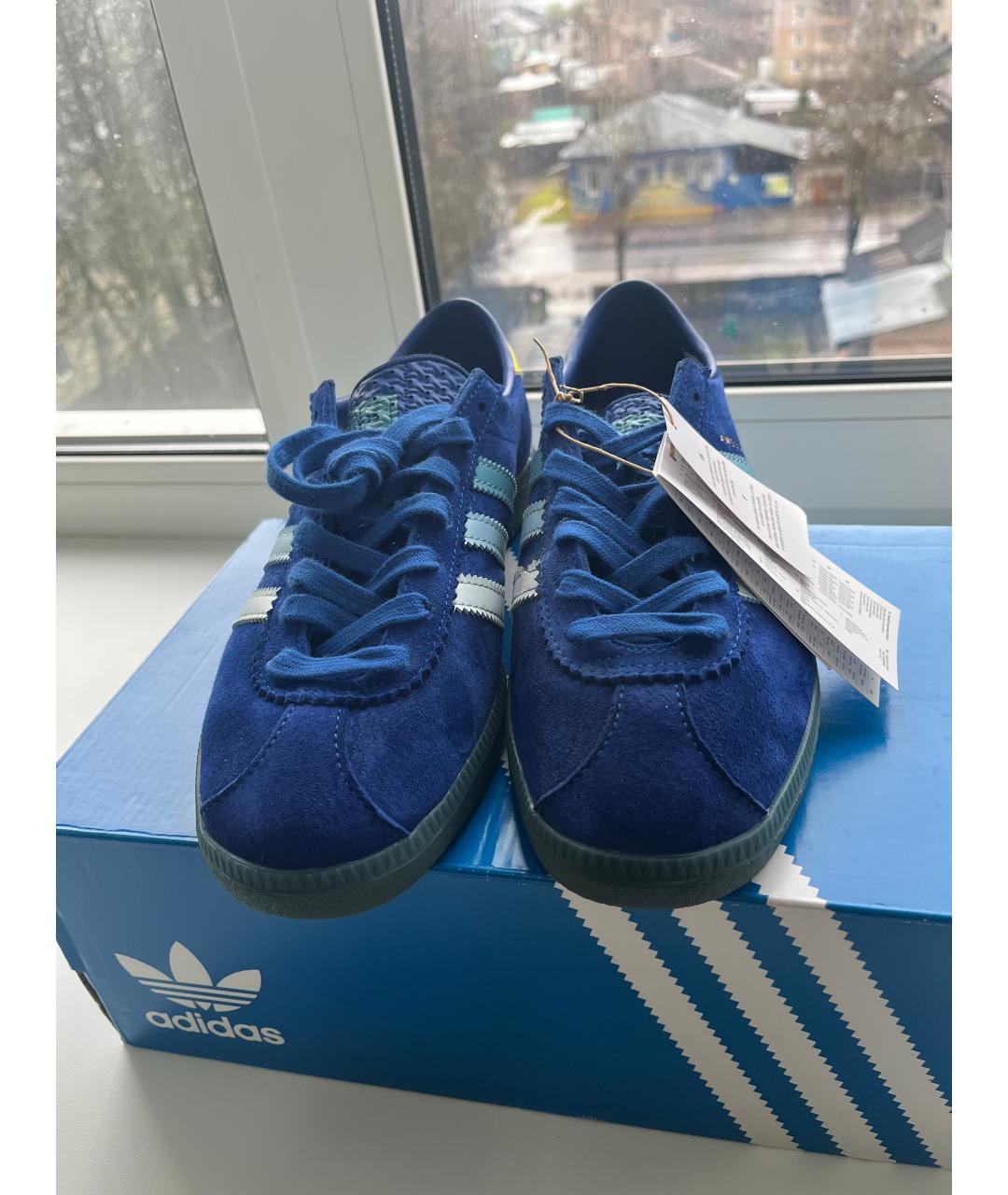 ADIDAS Синие замшевые низкие кроссовки / кеды, фото 2