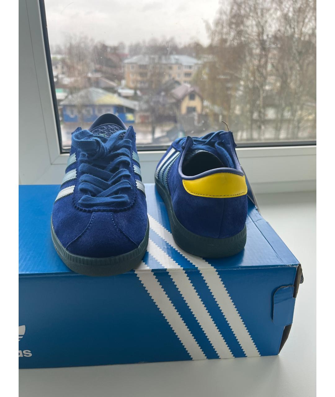ADIDAS Синие замшевые низкие кроссовки / кеды, фото 4