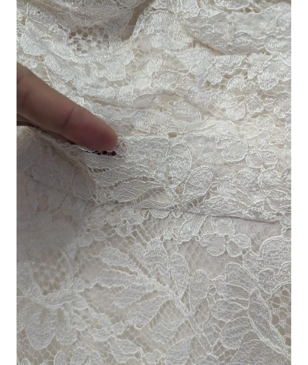 DOLCE&GABBANA Белое шелковое платье, фото 4