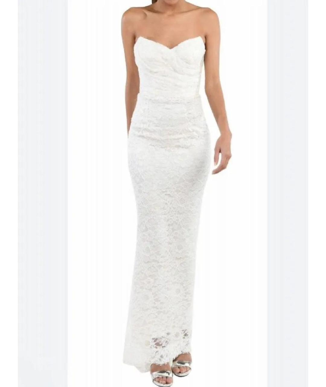 DOLCE&GABBANA Белое шелковое платье, фото 6