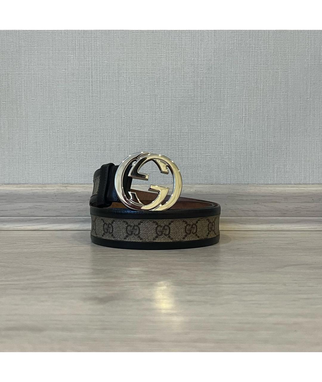 GUCCI Черный кожаный ремень, фото 6