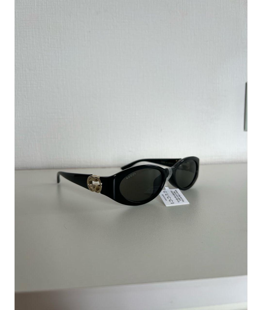 GUCCI Черные пластиковые солнцезащитные очки, фото 2