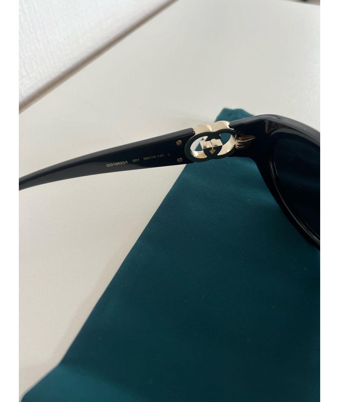 GUCCI Черные пластиковые солнцезащитные очки, фото 6