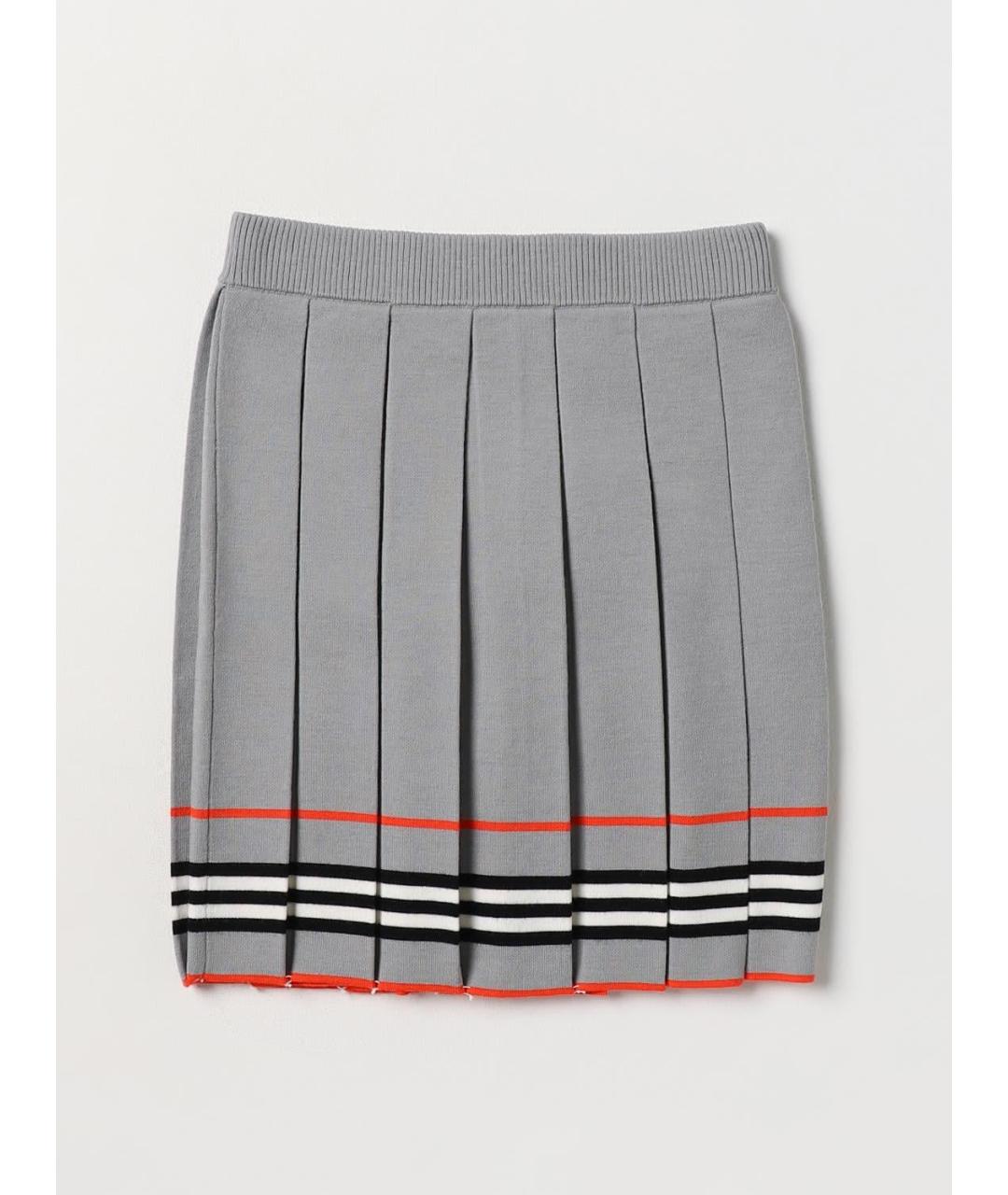BURBERRY Серая юбка, фото 4