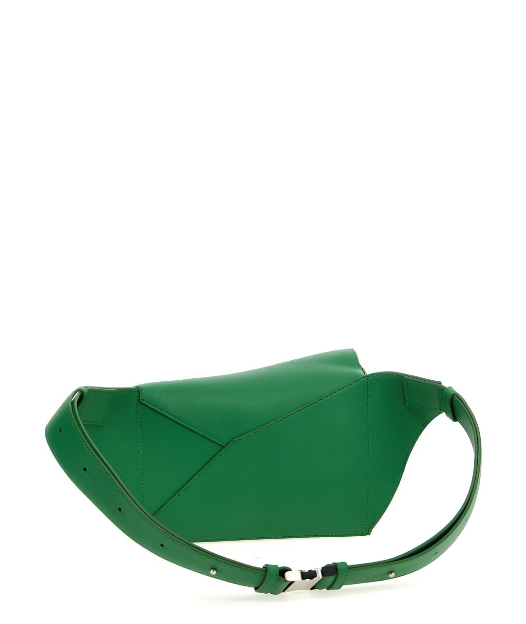 LOEWE Зеленая кожаная поясная сумка, фото 2