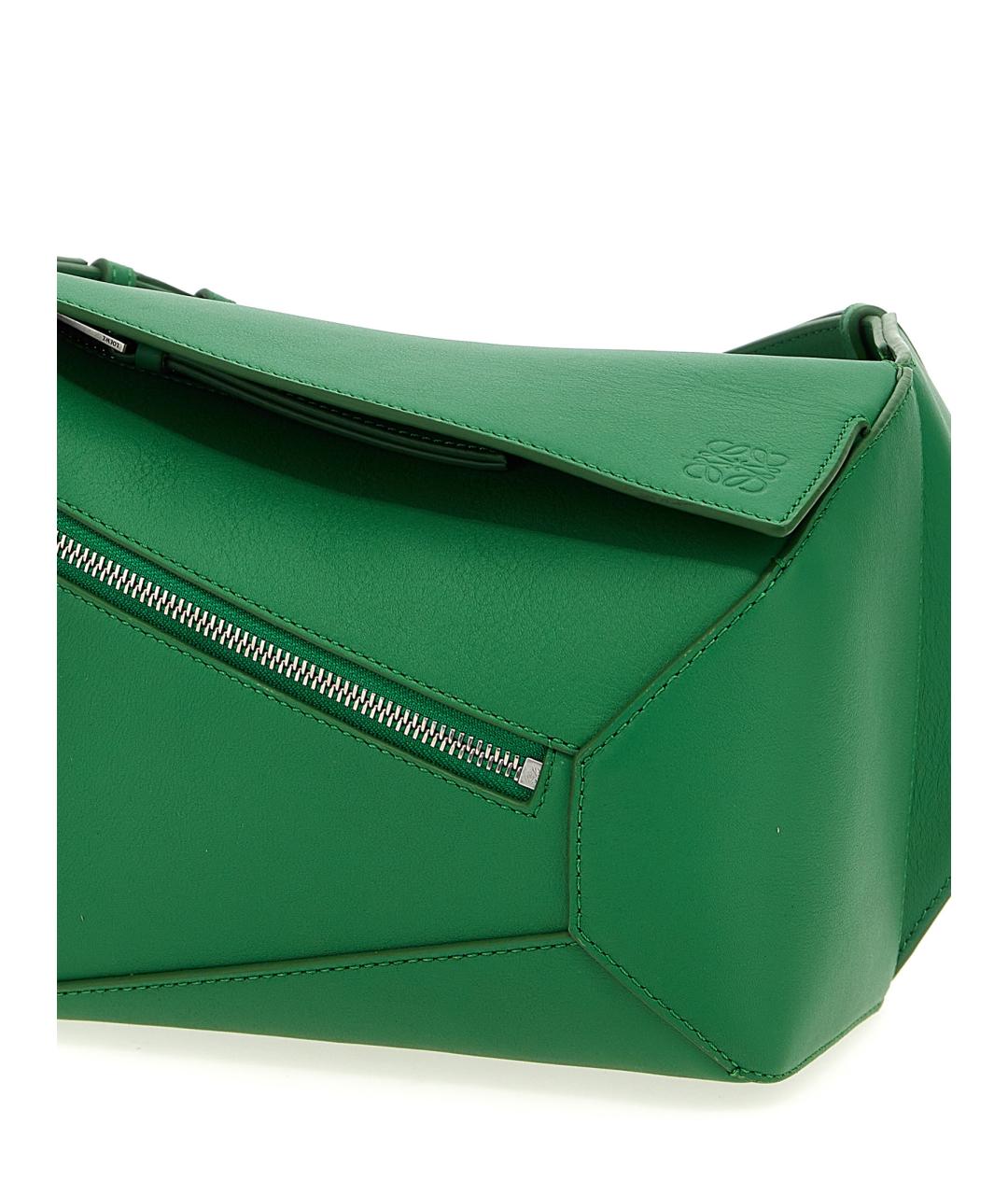 LOEWE Зеленая кожаная поясная сумка, фото 3
