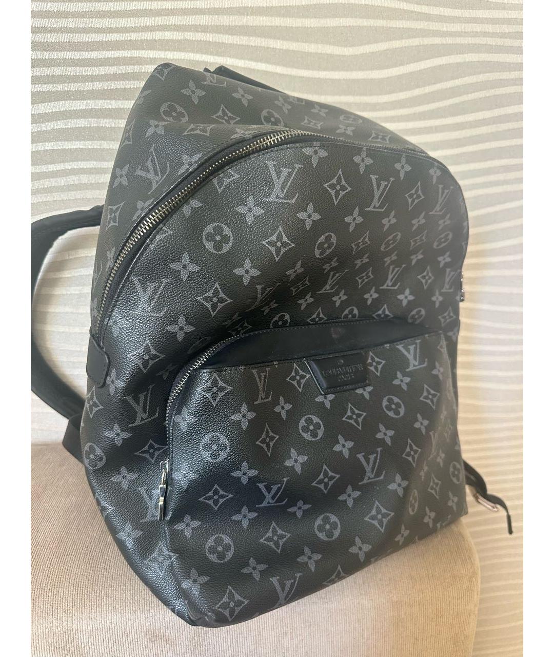 LOUIS VUITTON Черный кожаный рюкзак, фото 2
