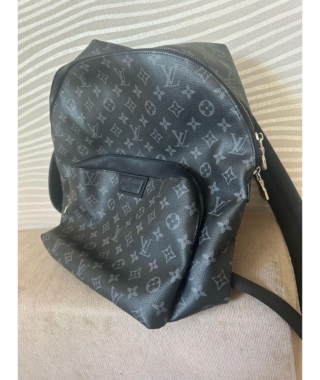 LOUIS VUITTON Черный кожаный рюкзак, фото 3