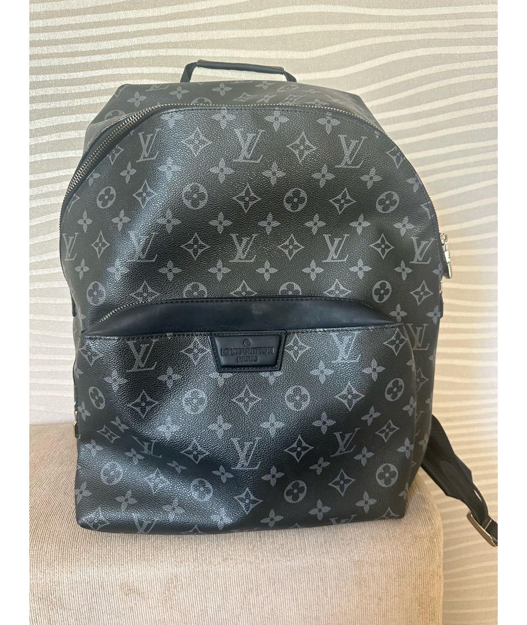 LOUIS VUITTON Черный кожаный рюкзак, фото 5