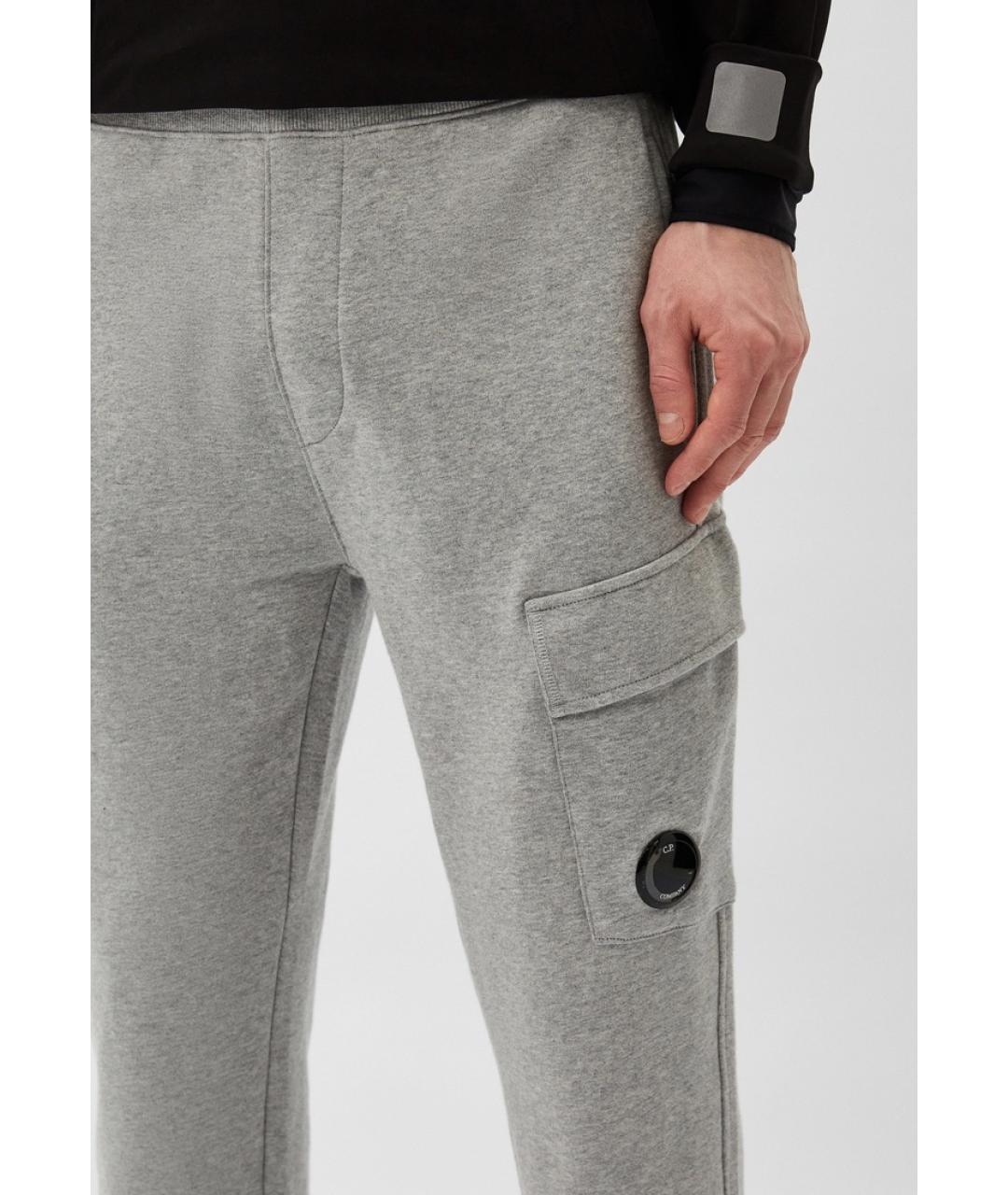 CP COMPANY Серые хлопковые повседневные брюки, фото 3