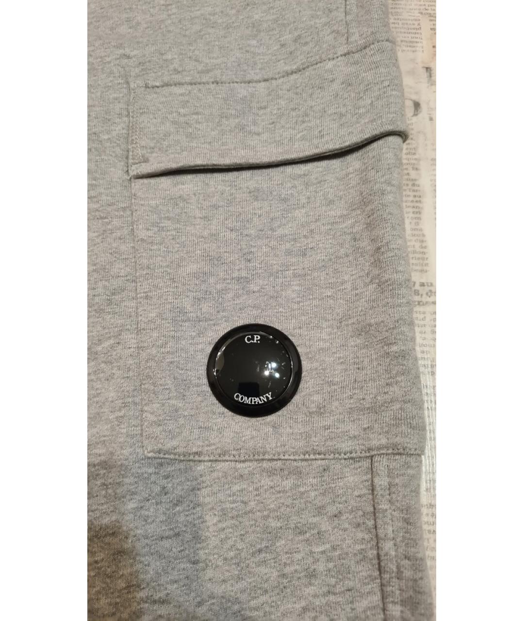 CP COMPANY Серые хлопковые повседневные брюки, фото 4