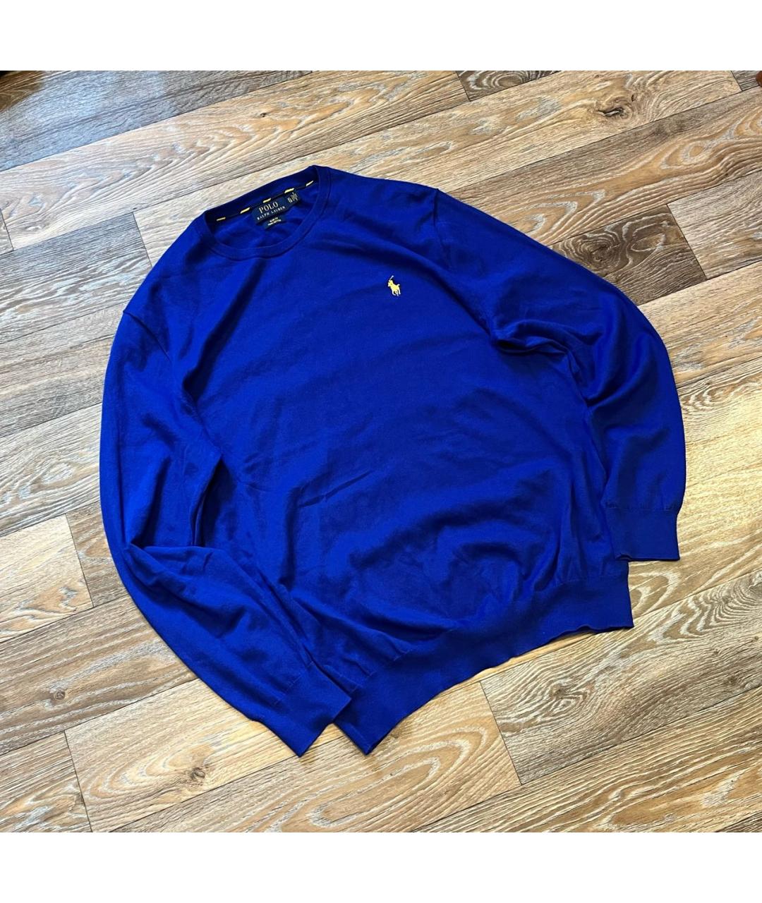 POLO RALPH LAUREN Синий хлопковый джемпер / свитер, фото 4