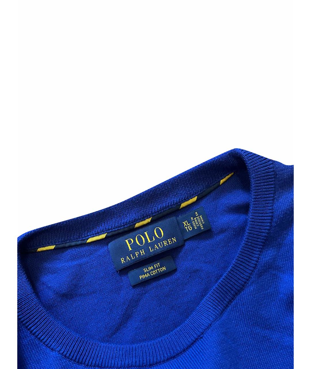POLO RALPH LAUREN Синий хлопковый джемпер / свитер, фото 5