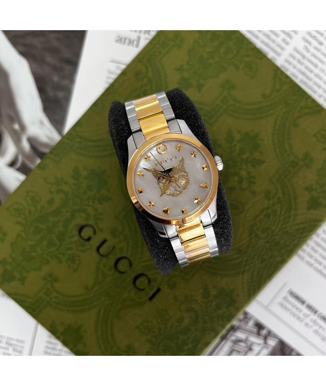 GUCCI Серебряные стальные часы, фото 3