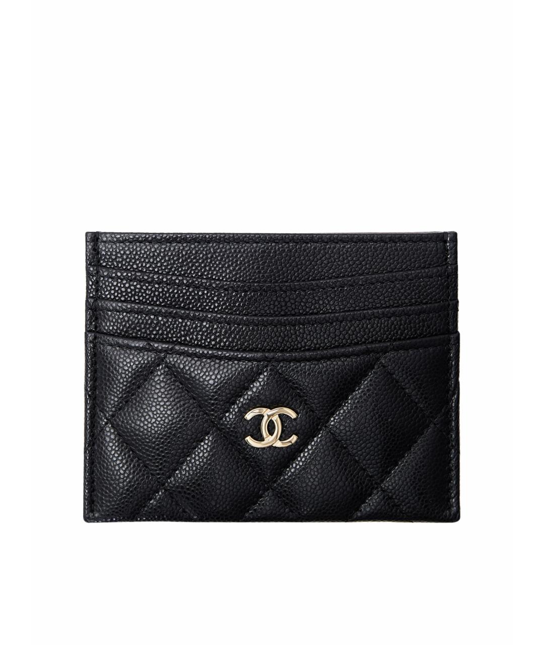 CHANEL Черный кожаный кардхолдер, фото 1