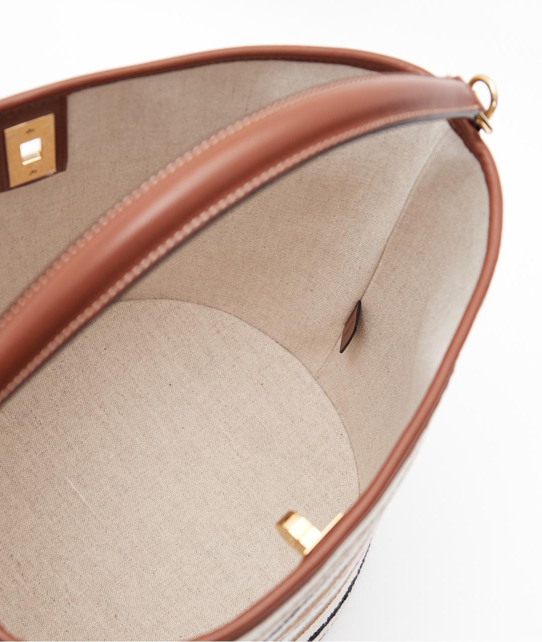 CELINE Бежевая тканевая сумка тоут, фото 7