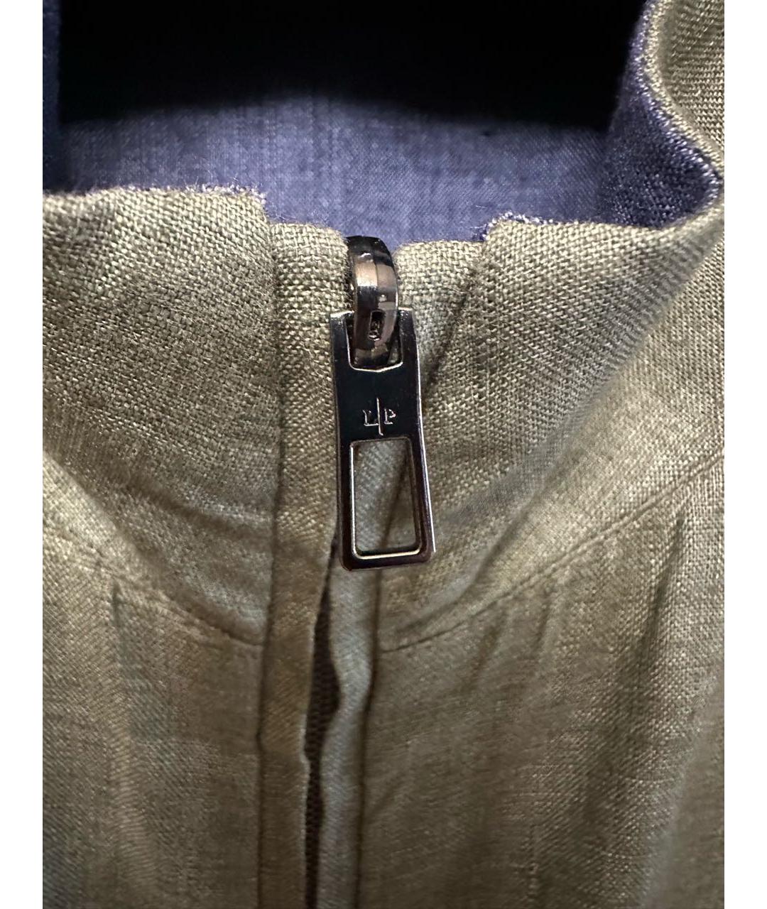 LORO PIANA Синяя льняная куртка, фото 4