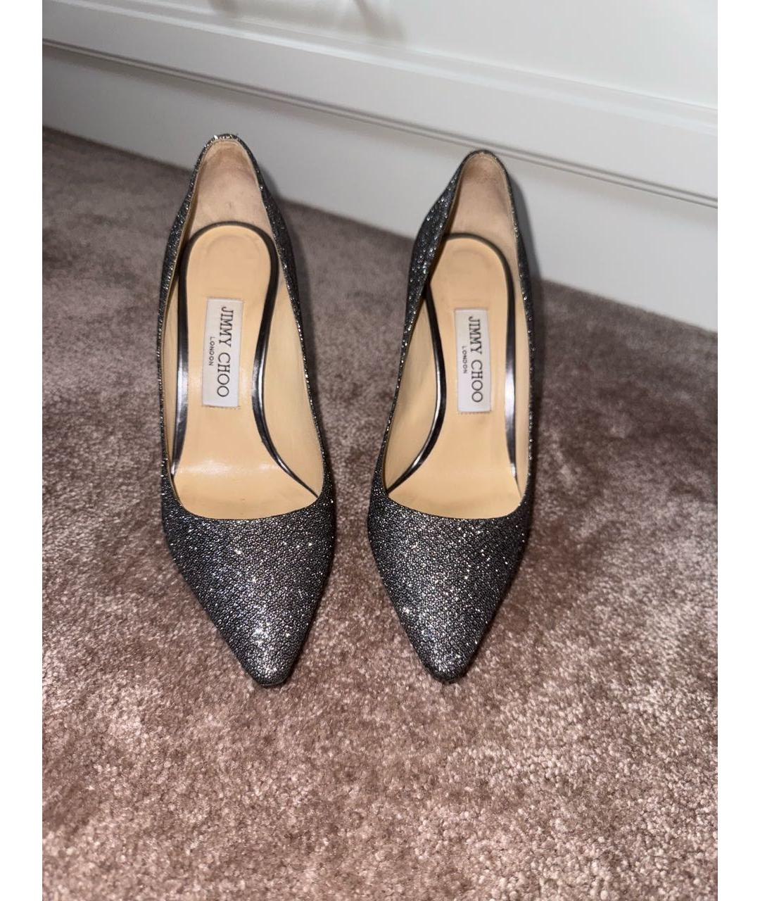 JIMMY CHOO Серебряные туфли, фото 3