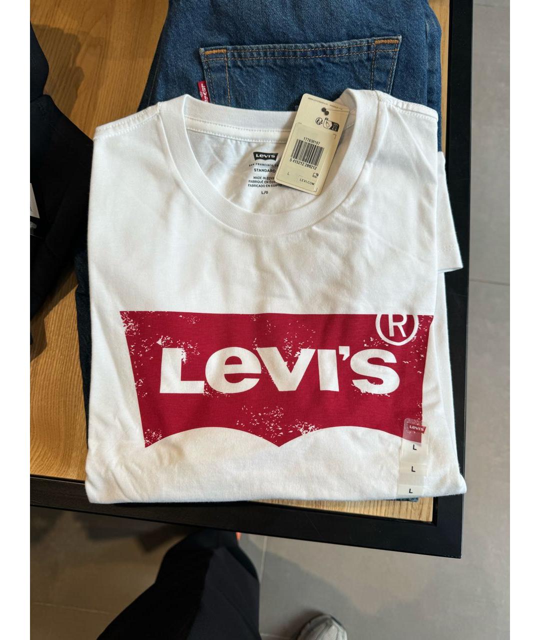 LEVI'S Белая хлопковая футболка, фото 2