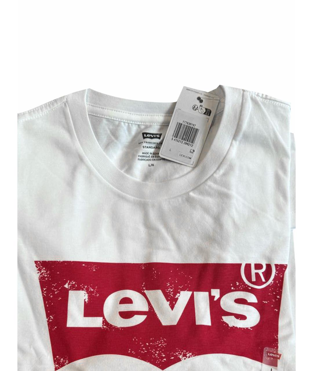 LEVI'S Белая хлопковая футболка, фото 4