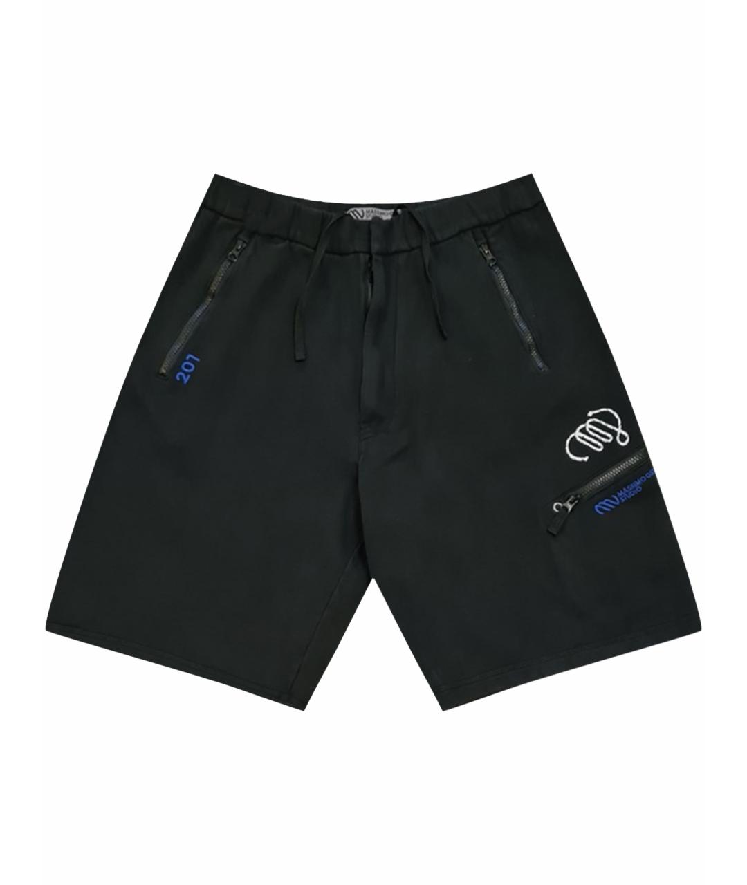 CP COMPANY Черные хлопковые шорты, фото 1