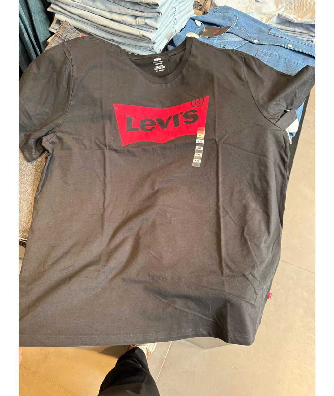 LEVI'S Черная хлопковая футболка, фото 4