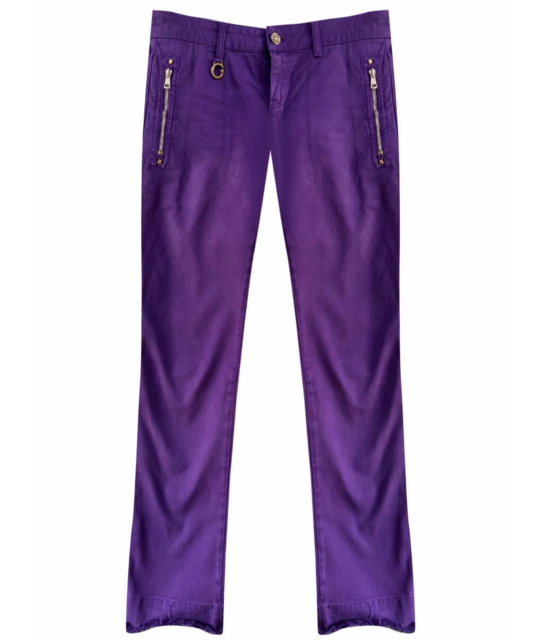 GUCCI Фиолетовые хлопковые прямые джинсы, фото 1