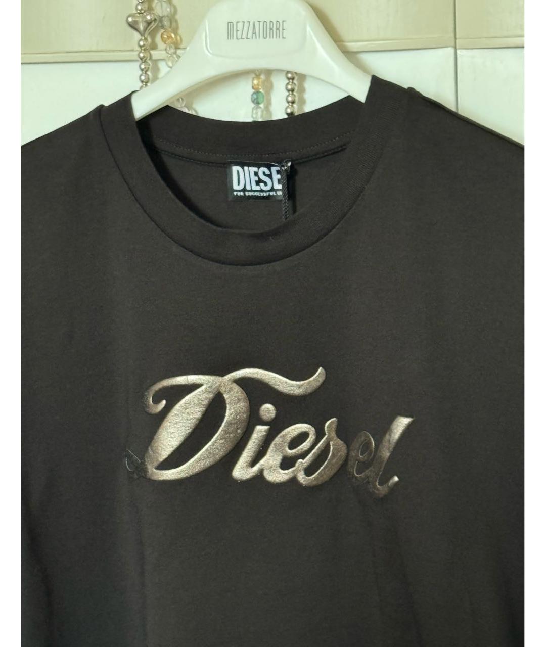DIESEL Черная хлопковая футболка, фото 2