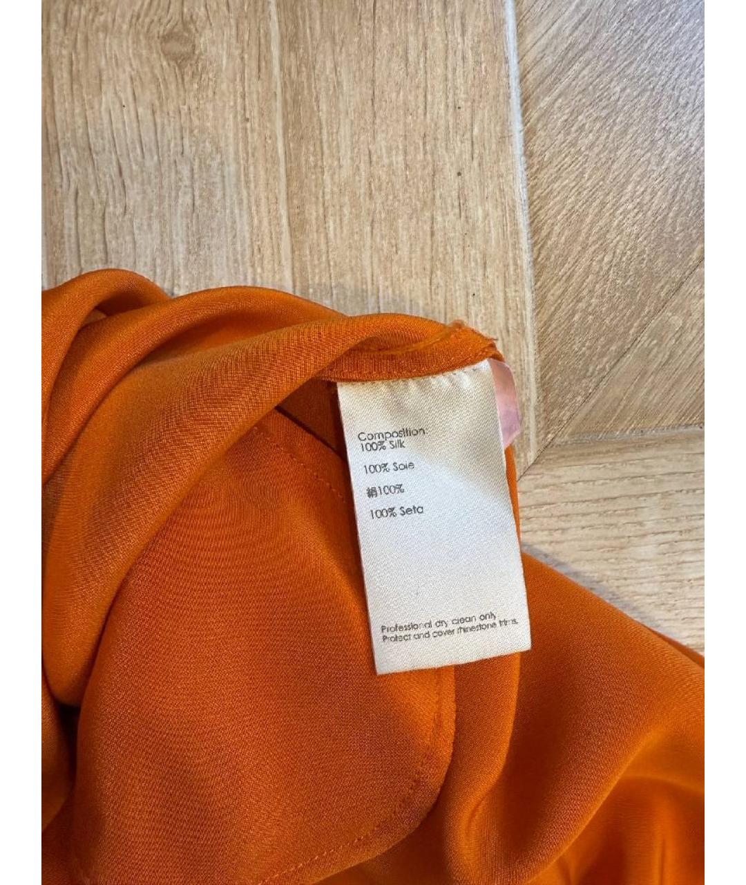 3.1 PHILLIP LIM Оранжевое шелковое повседневное платье, фото 5