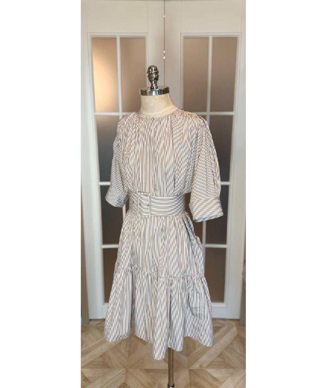 CHLOE Бежевое хлопковое повседневное платье, фото 10