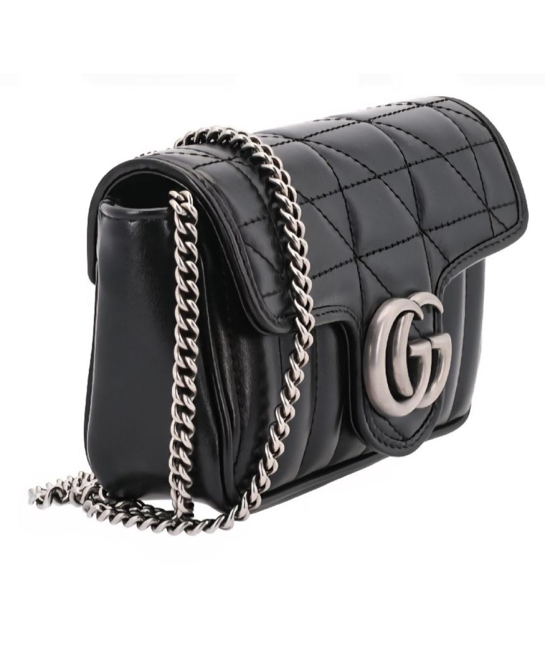 GUCCI Черная кожаная сумка через плечо, фото 3