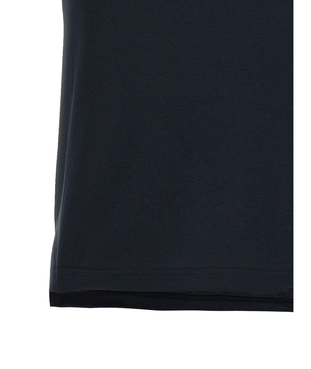 BALENCIAGA Темно-синяя хлопковая футболка, фото 4