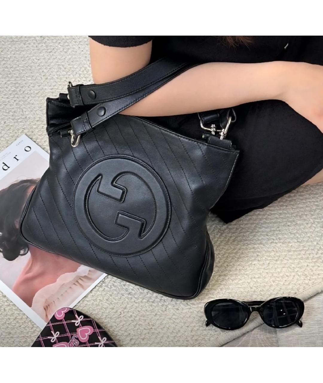GUCCI Черная сумка тоут, фото 5