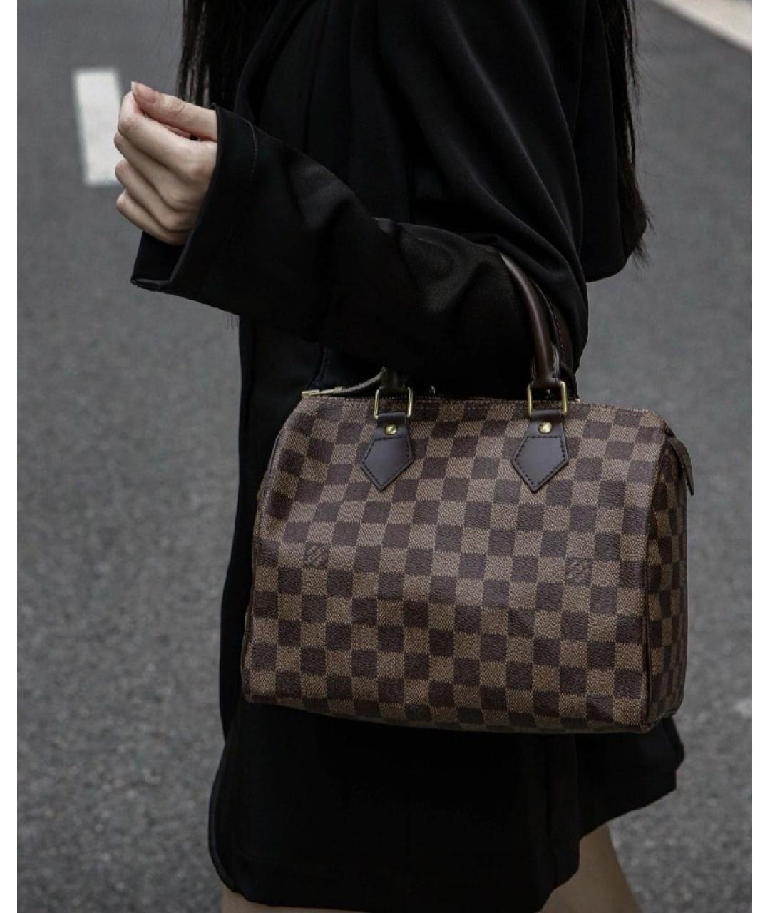 LOUIS VUITTON Коричневая сумка с короткими ручками, фото 6