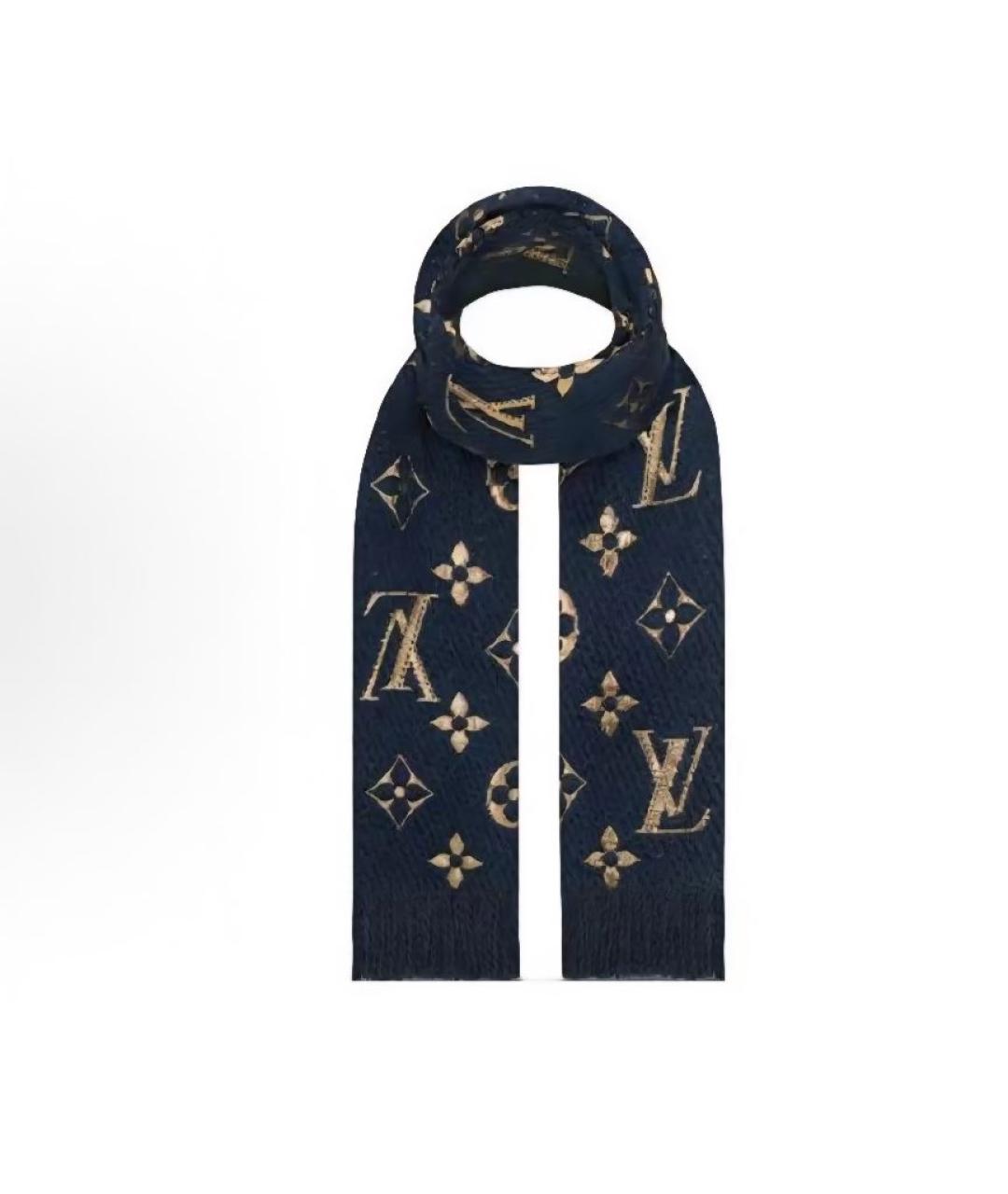 LOUIS VUITTON Черный шарф, фото 3