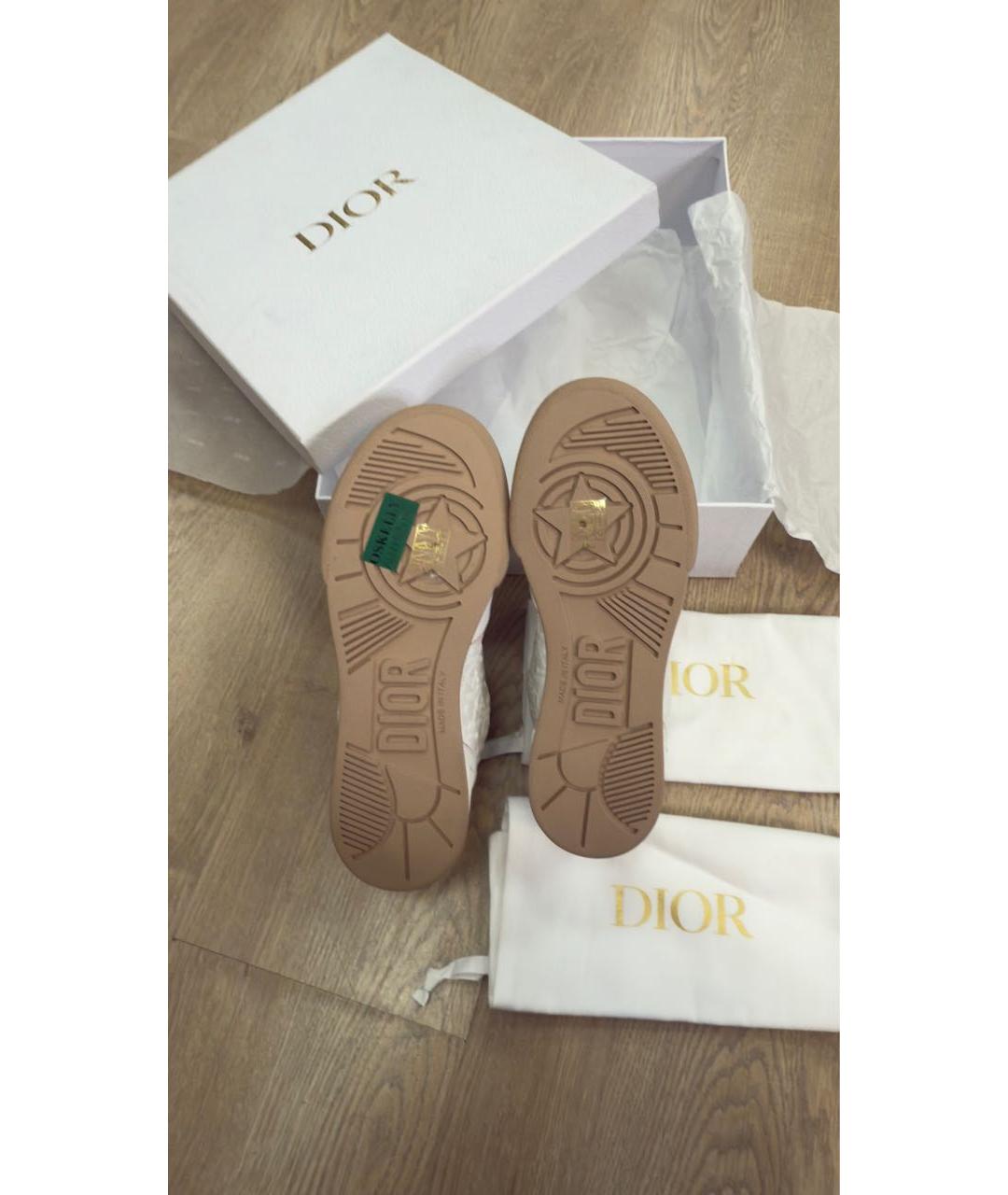 CHRISTIAN DIOR Белые кожаные кроссовки, фото 6