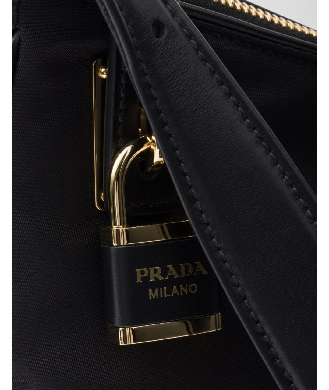 PRADA Черная синтетическая сумка через плечо, фото 5