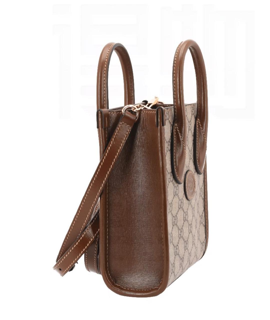 GUCCI Коричневая сумка с короткими ручками, фото 2