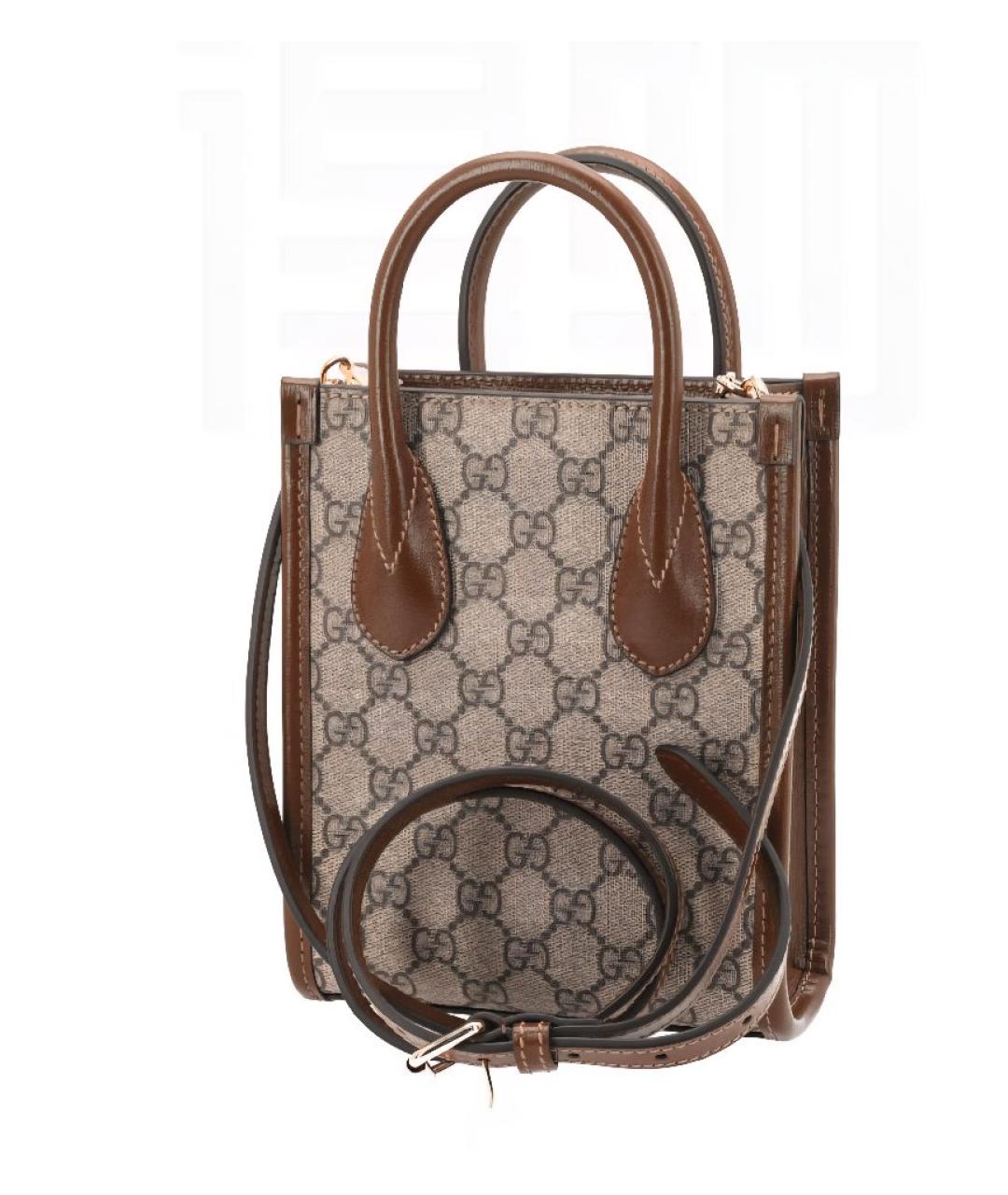 GUCCI Коричневая сумка с короткими ручками, фото 3