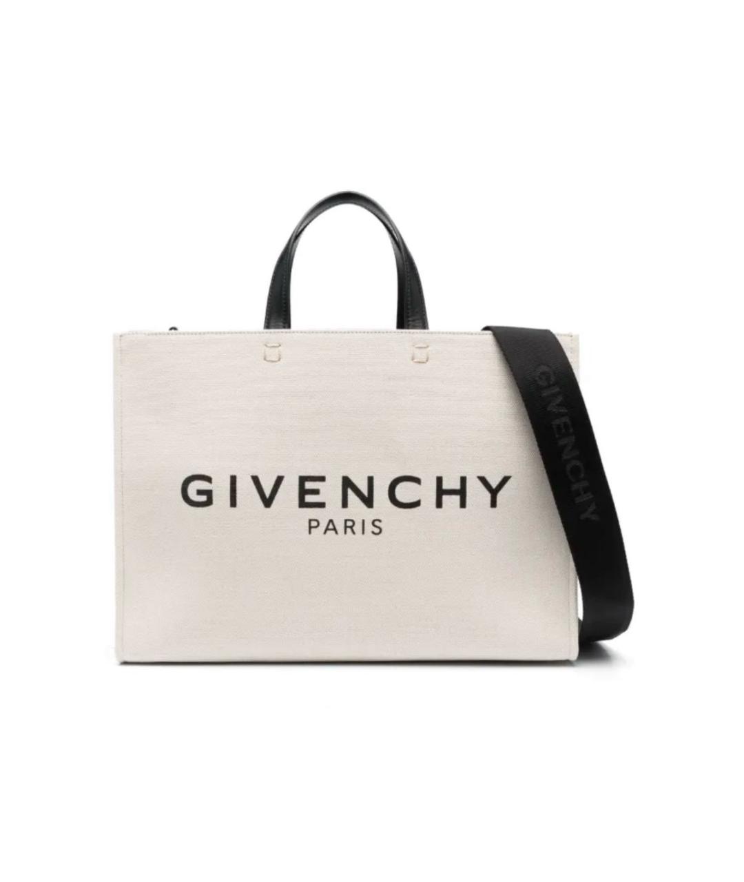 GIVENCHY Бежевая тканевая сумка тоут, фото 6